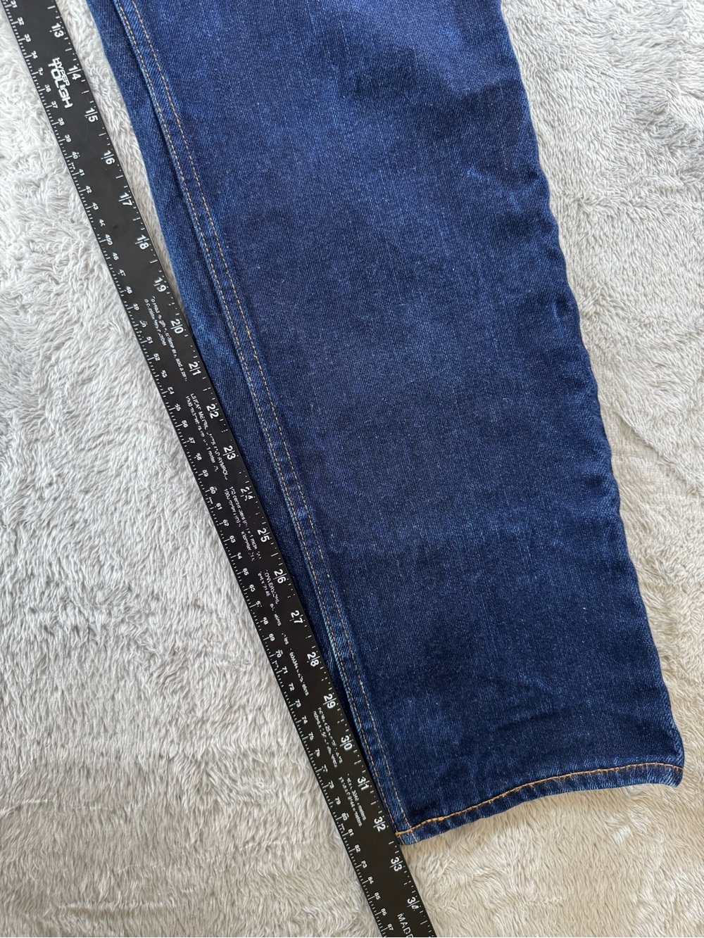 Brave Star USA Made Selvage Denim Jeans 34 Dark Wash Button Fly - Picture 14 of 15